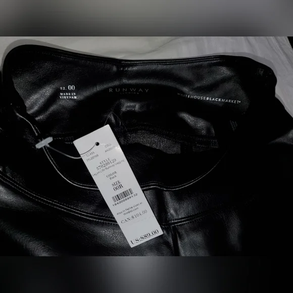 WHBM Vegan Leather Runway Legging - Picture 4 of 7